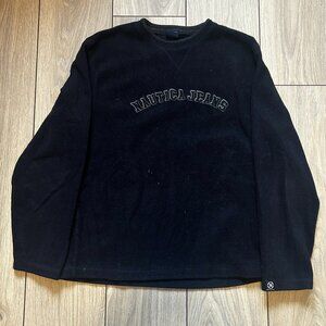 Nautica Fuzzy Navy Crewneck
